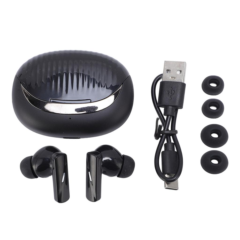 Language Translator Earbuds 5.4 Real Time Online 144 Lanquages Translation Device for Music Calling with APP Black