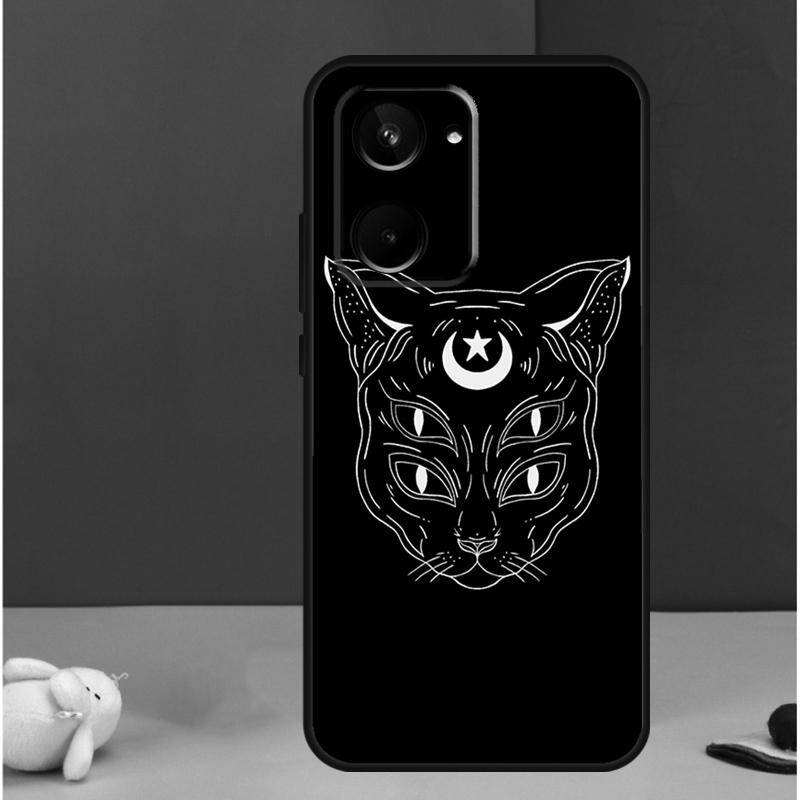 Moon Tarot Witch Cat For Realme C25s C21Y C33 C55 C11 C15 C30 C53 C51 GT Neo 5 GT3 GT5 9 10 11 12 Pro Plus Case