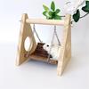 Pet Safe Hanging Wood Swing With Reinforced Iron Link For Parrots Stress Relief And Climbing Exercise