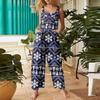 Women's Jumpsuit Halloween Print Casual Loose Vintage Shoulder Strap Cotton Linen