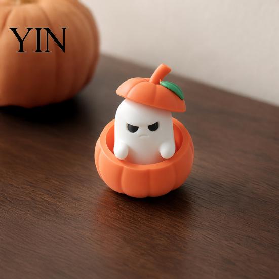 Pumpkin Ghost Ornament Halloween Ornament, 3D Printed Design Figure, Exquisite Decoration Mini Desktop for Scented Candles Figure