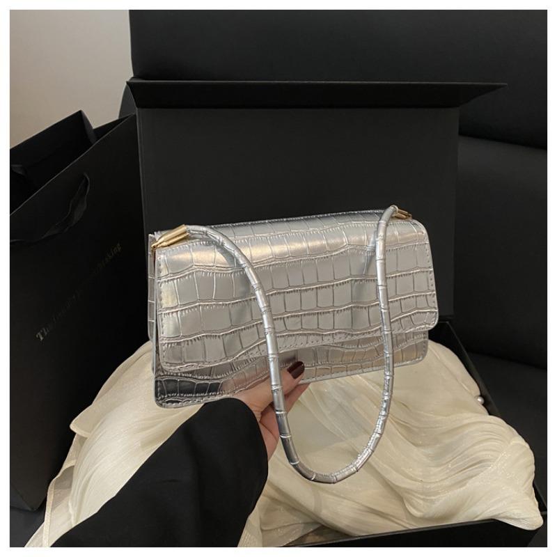 Sac bandoulière petit modèle motif crocodile mode femme texture simple tendance et polyvalent