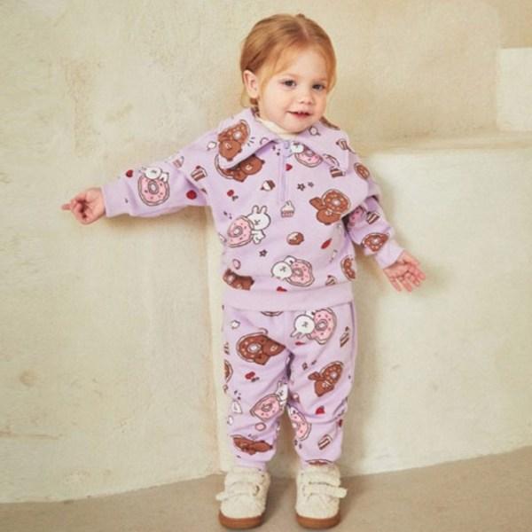 Molly Melly Kinder-Set „Friends Petite Sweet“ aus Bump-Oberteil und -Unterteil mit halbem Reißverschluss