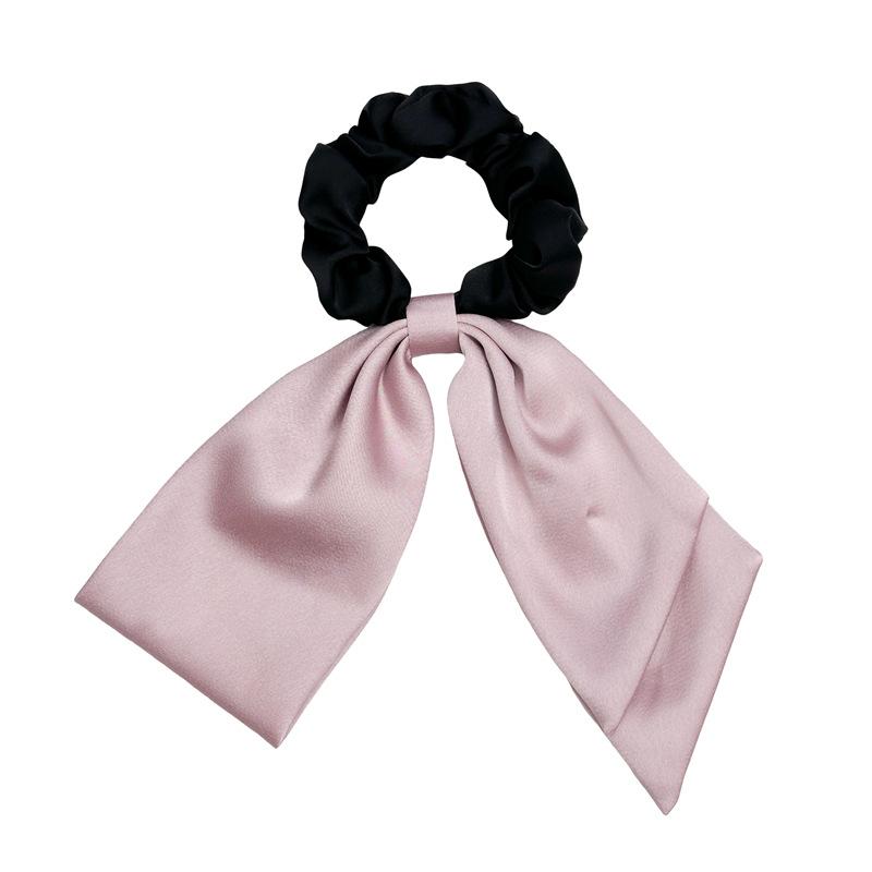 Summer Satin Fabric Ponytail Hairband Headpiece for Ladies - Double-layered, High-end Style with A Butterfly Knot for Tying Up The Hair.