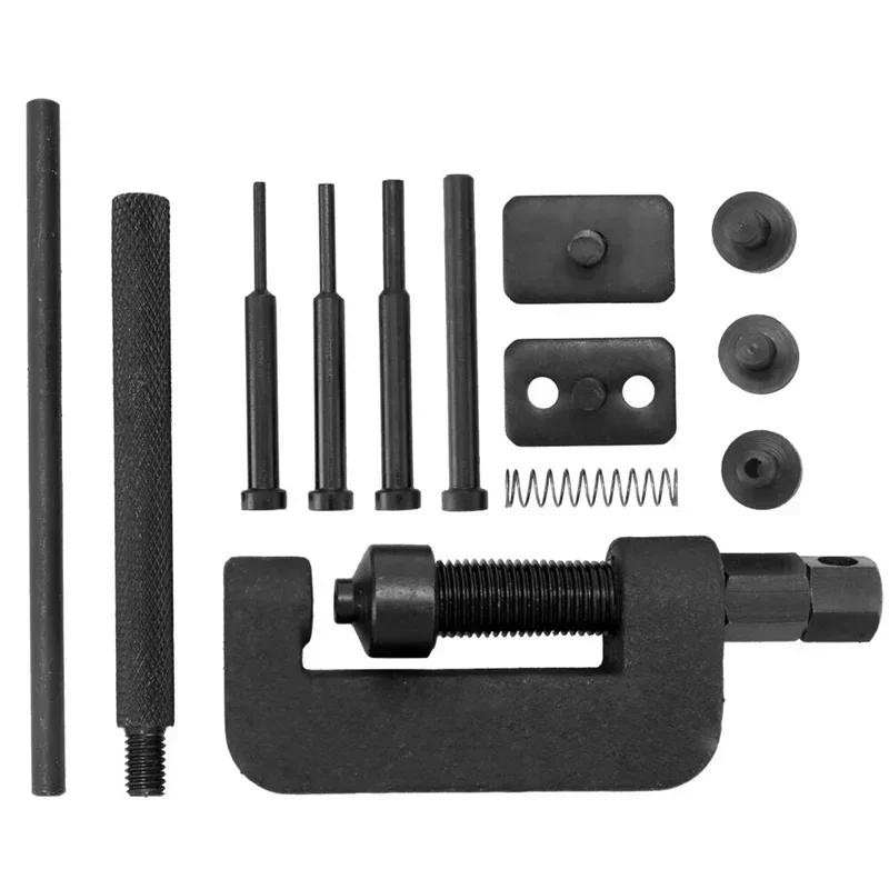 Universal Motorcycle Chain Tool Kit - Chain Breaker/Riveter for 35-630 Drive Cam Chains (Bike Maintenance)