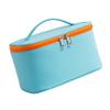 Cosmetic Bag Waterproof PU Leather Portable Fashionable Makeup Toiletry Bag with Handle for Daily