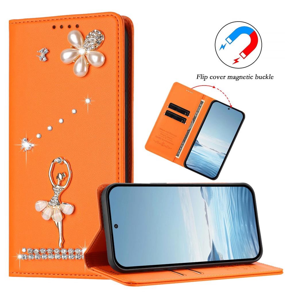 For Sony Xperia 10 VII Wallet Case Genuine Cow Leather Phone Cover Litchi Texture