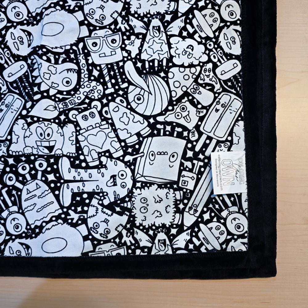 12/24 Barevných Fixů DIY Omalovánka Strojově Praný Materiál Barevná Přikrývka Kreativní Design Namaluj si vlastní přikrývku