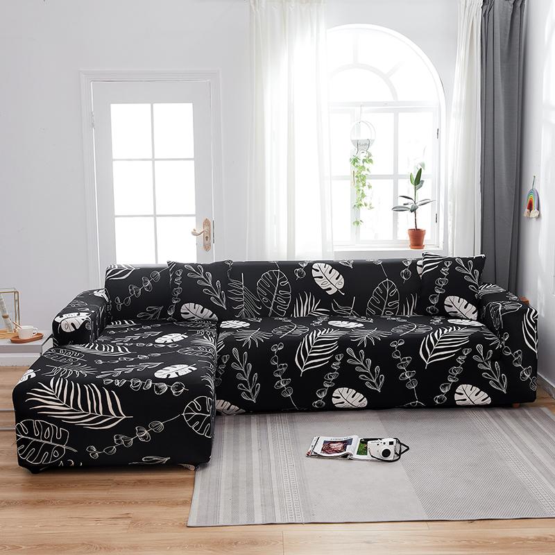 Elastic Sofa Covers for Living Room Pets Kids Chair Couch Cover Corner L Shaped Chaise Longue Slipcover Included 2pieces Cover