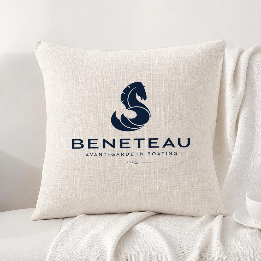 Brand Beneteau Cushion Cover Natural Linen Pillowcase Set AllinOne Decor Cushion Cover for Sofa Bedroom Chair
