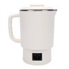 Portable Electric Kettle White 600ml Stainless Steel Interior Insulated Hot Water Kettle for Tea Coffee