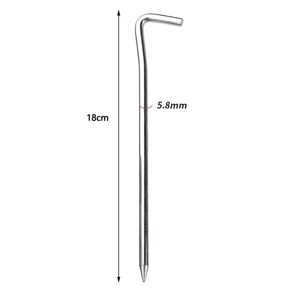 Kovové kolíky na zem 18cm kolíky na stanování Přenosné hřebíky na zem na stanování Camping