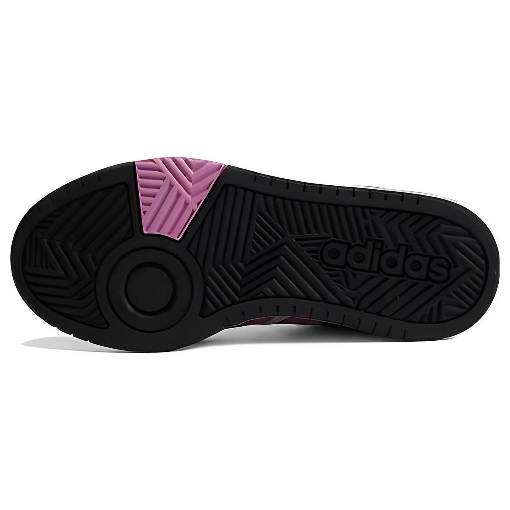Adidas Neo Hoops 3.0 Lifestyle Fabric Non-Slip Durable Low-Top Skate Shoes Women Sneakers Black White Pink HP6907