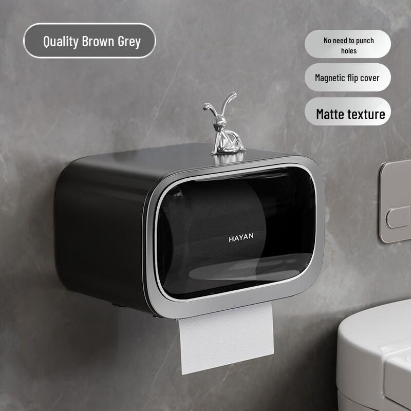 Wall-Mounted Tissue and Roll Paper Holder