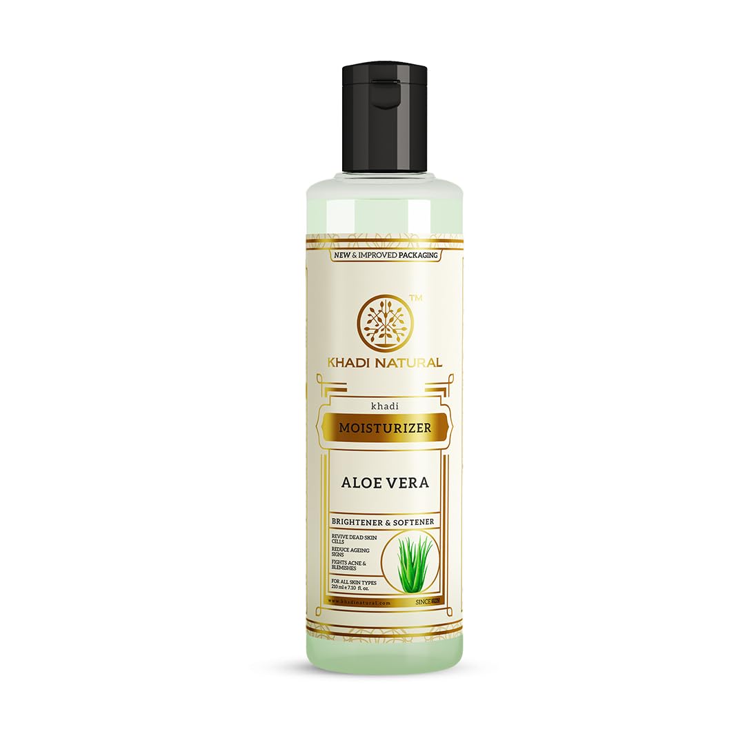 Khadi Natural Ayurvedic Aloe Vera Moisturiser Lotion 210ml Deeply Hydrating Skin Care for Soft Radiant Skin