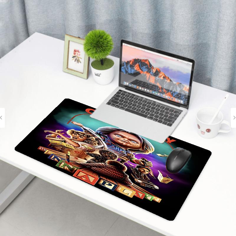 Bride of Chucky Print Mouse Pad, Anti‑Slip Desktop keyboard Mat, for PC Laptop Gaming Working Daily Use, Cool Festival Surprise Gift
