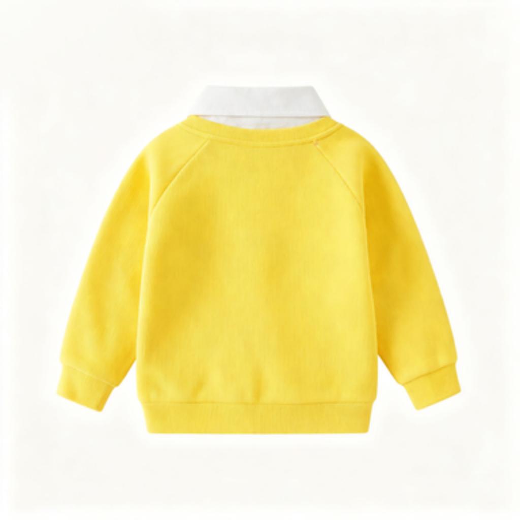Boys Soft Faux Two-Layer Cardigan Jacket - Hoodless Open Front Coat for Spring and Fall