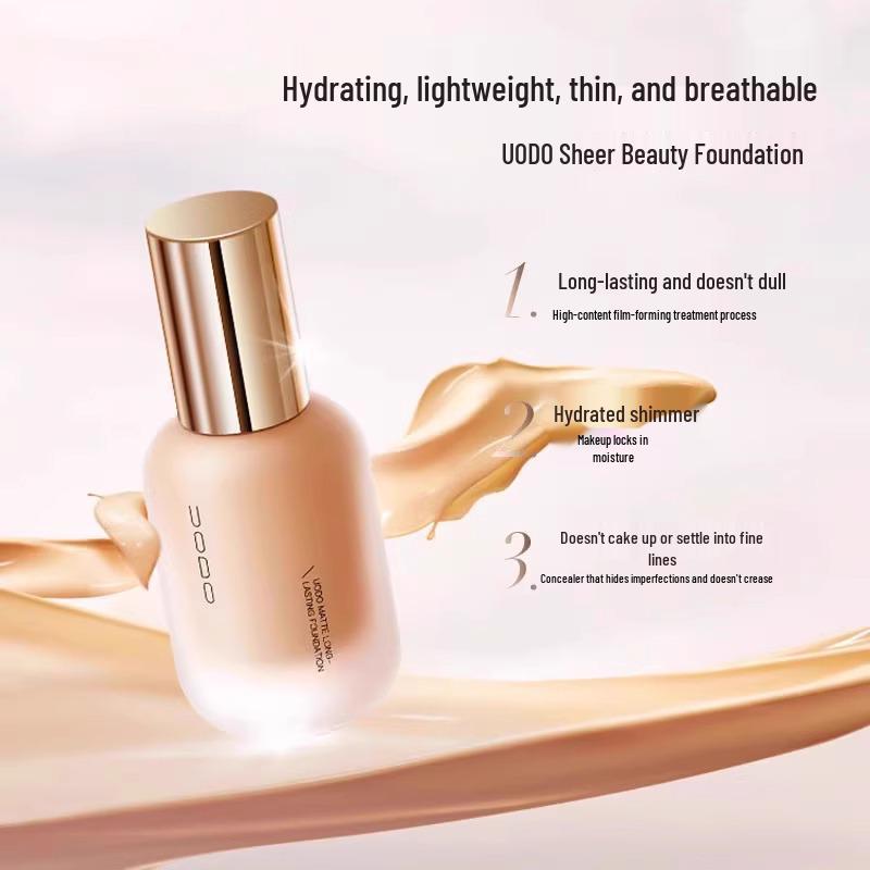 UODO Feuchtigkeitsspendendes Langanhaltendes Mattes Make-up für Mischhaut bis fettige Haut