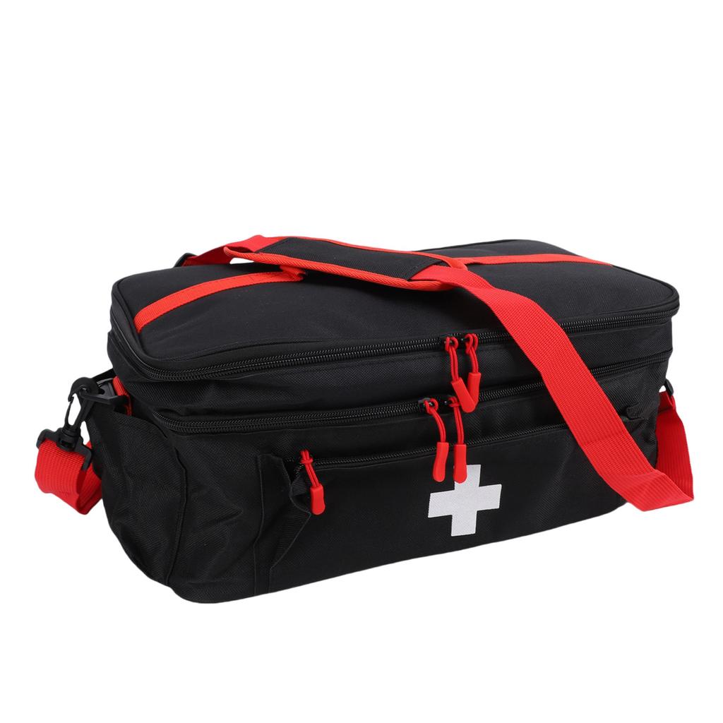 First Responder Bag Medication Carrying Case Emergency Supplies Storage Bag for Car Home Office Outdoor Black