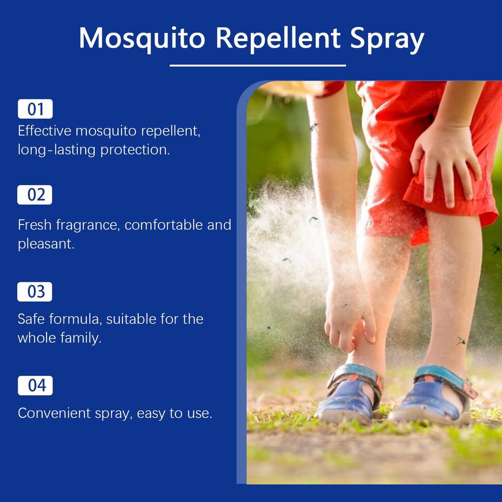 Jakehoe Portable Mosquito Repellent Spray, Low Irritation, Mosquito Repellent Spray, Long-Lasting Anti-Mosquito Protection, Mosquito Spray 175ml