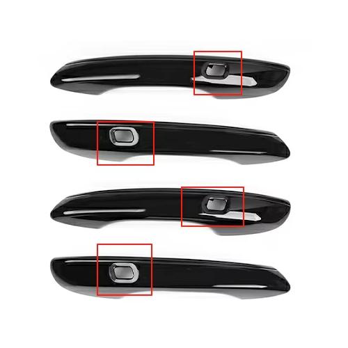 

For Genesis GV80 2026-2026 Car Tuning Automotive Black Carbon Fiber ABS Exterior Door Handles Cover Trim Accessories LHD Left