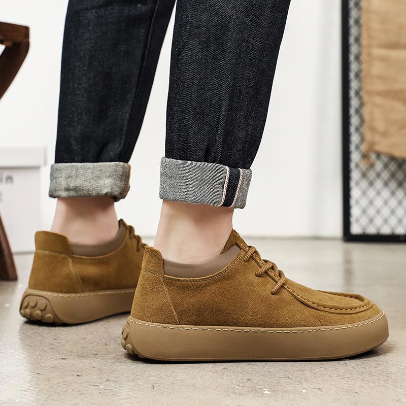 Fashion Men Casual Sneakers Summer Breathable Suede Loafers Classic Handmade Retro Shoe for Men 2024 New Fashion Comfortable Loafers