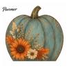 Harvest Home Decorations Thanksgiving Fall Pumpkin Table Decoration, Rustic Block Wooden Sign, Autumn Vintage Festival Ornaments Farmhouse Tabletop