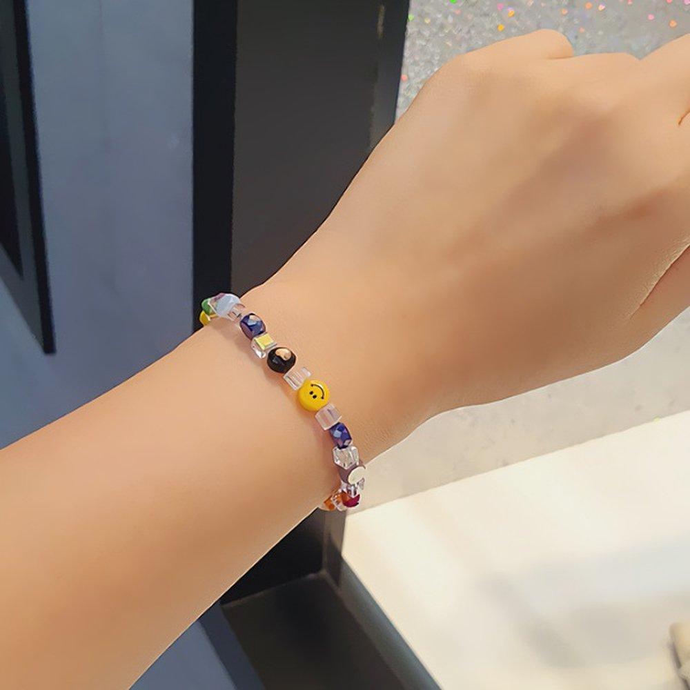 Women's Daily Fashion Lalal Vivid Smile Bead Bracelet