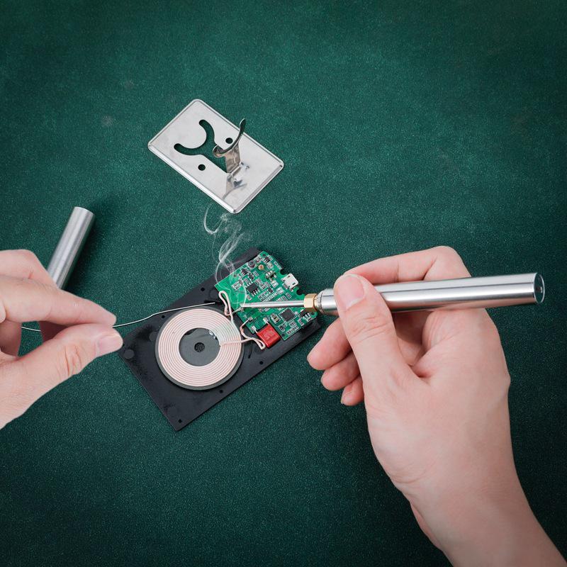 Portable USB Wireless Electric Soldering Iron Pen with Lithium Battery - Fast Heating for Outdoor Use