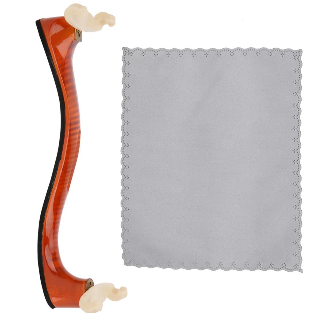Ongwan Violin Shoulder Rest, 44 34 Size, Maple Wood, Solid Wood, Adjustable, with Cotton Pad, Ideal for Beginners and Professional Violinists