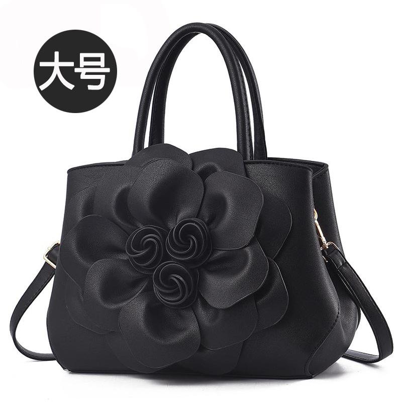 Women's Bag New Simple and Extravagant Women's Handbag Fashionable Rose Large Capacity Shoulder Messenger Bag
