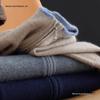 2024 Men's Autumn/Winter Semi-High Neck Zipper Cardigan Sweater – Fashionable Business Knitted Outerwear