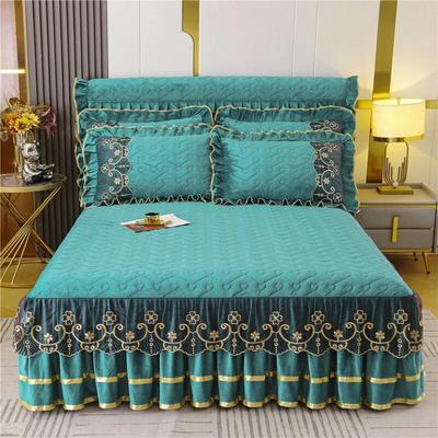 Luxury Winter Bedspread On The Bed Thick Home Lace Bed Skirt-style Bed Sheets Embroidery Cotton European-style Bed Spreads