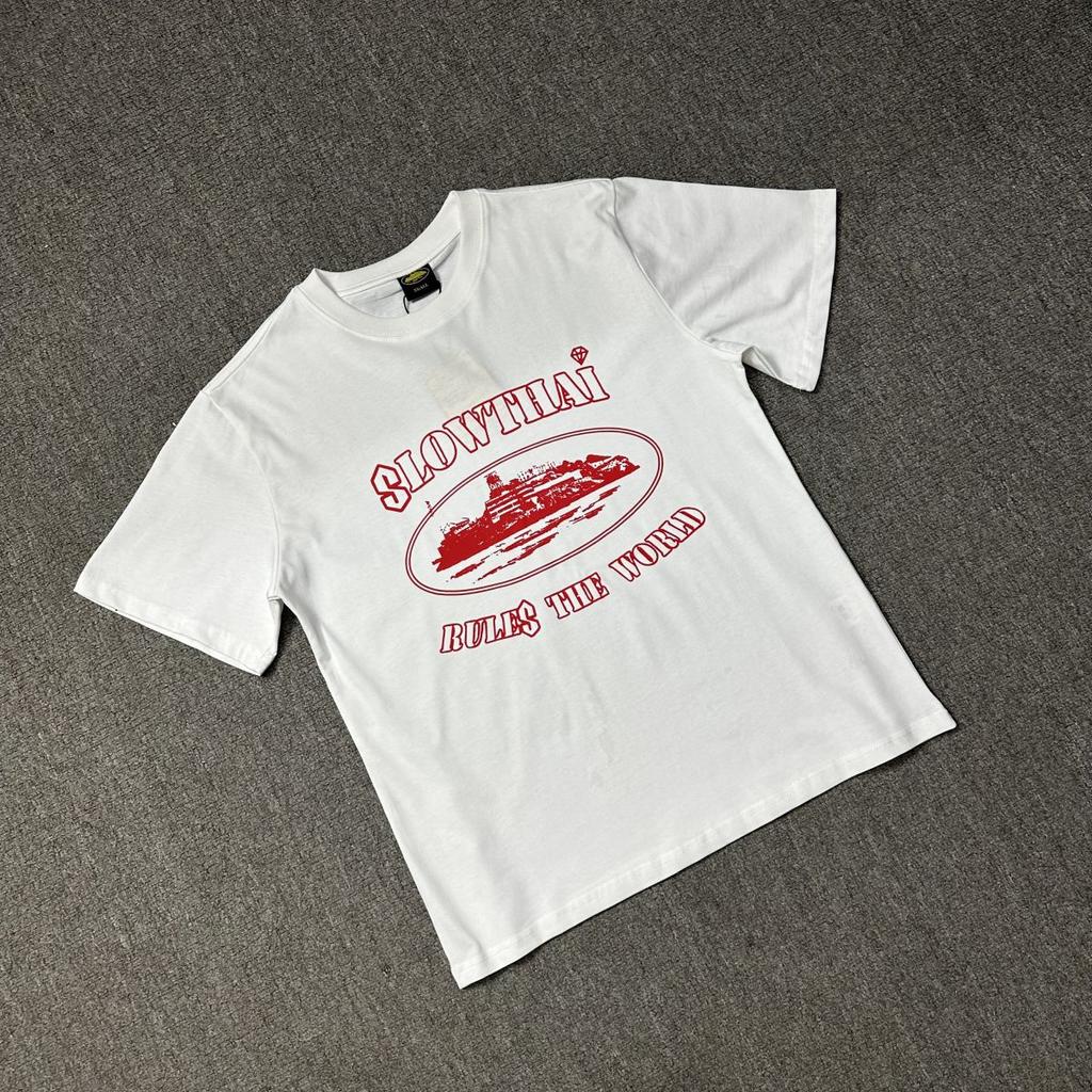 Cross-border manufacturer Corteiz tide brand Alcatraz summer new retro printing men's and women's trend loose short sleeves summer