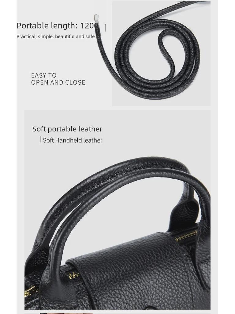 Mini borsa a tracolla in vera pelle – Borsa a tracolla quadrata alla moda da donna
