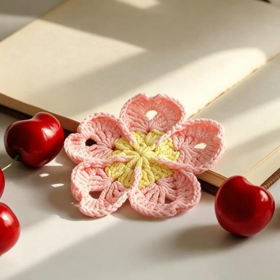 Absorbent Tableware Pads Handmade Crochet Flower Coasters for Drinks, Thermal Insulation Table Mat Unique Tabletop Decorations Coffee Mugs And