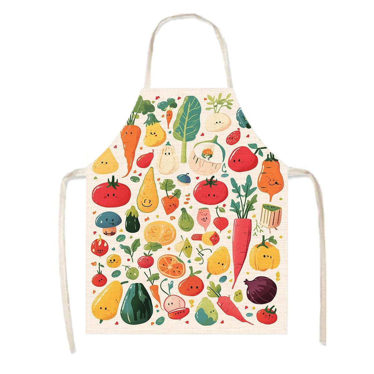 

1pc Large Solid Color Background Romantic Heart Pattern Apron, Home Decoration Kitchen Wear, Sleeveless Durable Washable Unisex Cooking Apron, 68x55cm/26.77×21.65 Inch білий