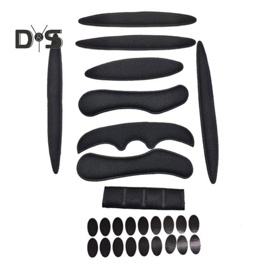 27 יח'/סט ערכת רפידות ספוג לקסדת אופניים נושמת ניתנת לכביסה בולמת זעזועים אוניברסלית קסדת רכיבה לאופני הרים/כביש ריפוד בטנה ערכת כריות