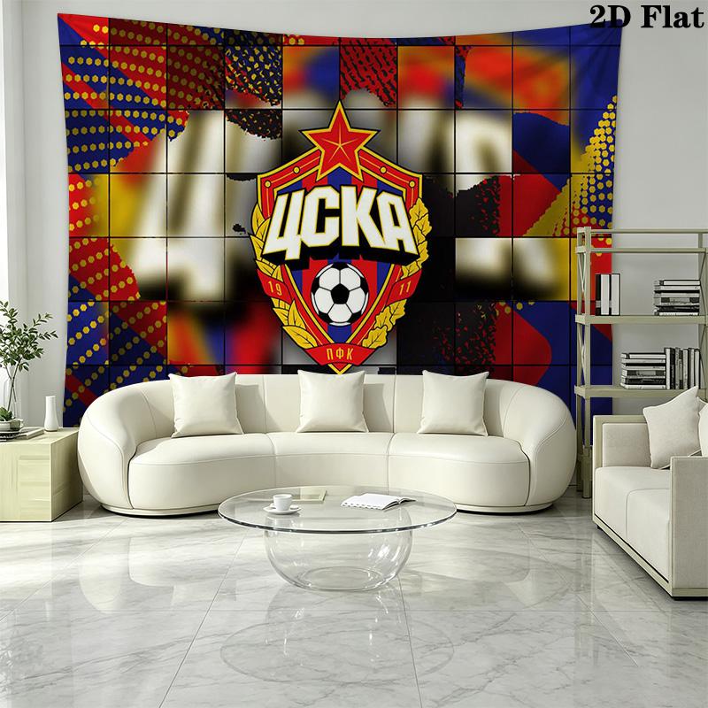 PFC CSKA Moscow Wall Tapestry Aesthetic Wall Hanging Printed Fabric Blanket Decorative Tapestries for Bedroom Living Room Home Decor