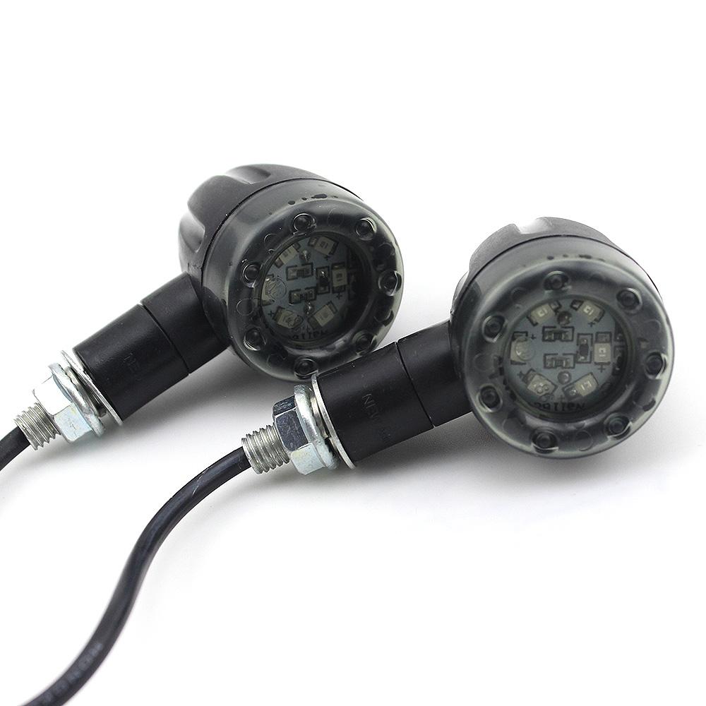 

2/4 шт. универсальные 8 мм мотоциклетные светодиодные указатели поворота стоп-сигналы пуля янтарно-красные индикаторы для мотоцикла скутер спереди и сзади 2PCS