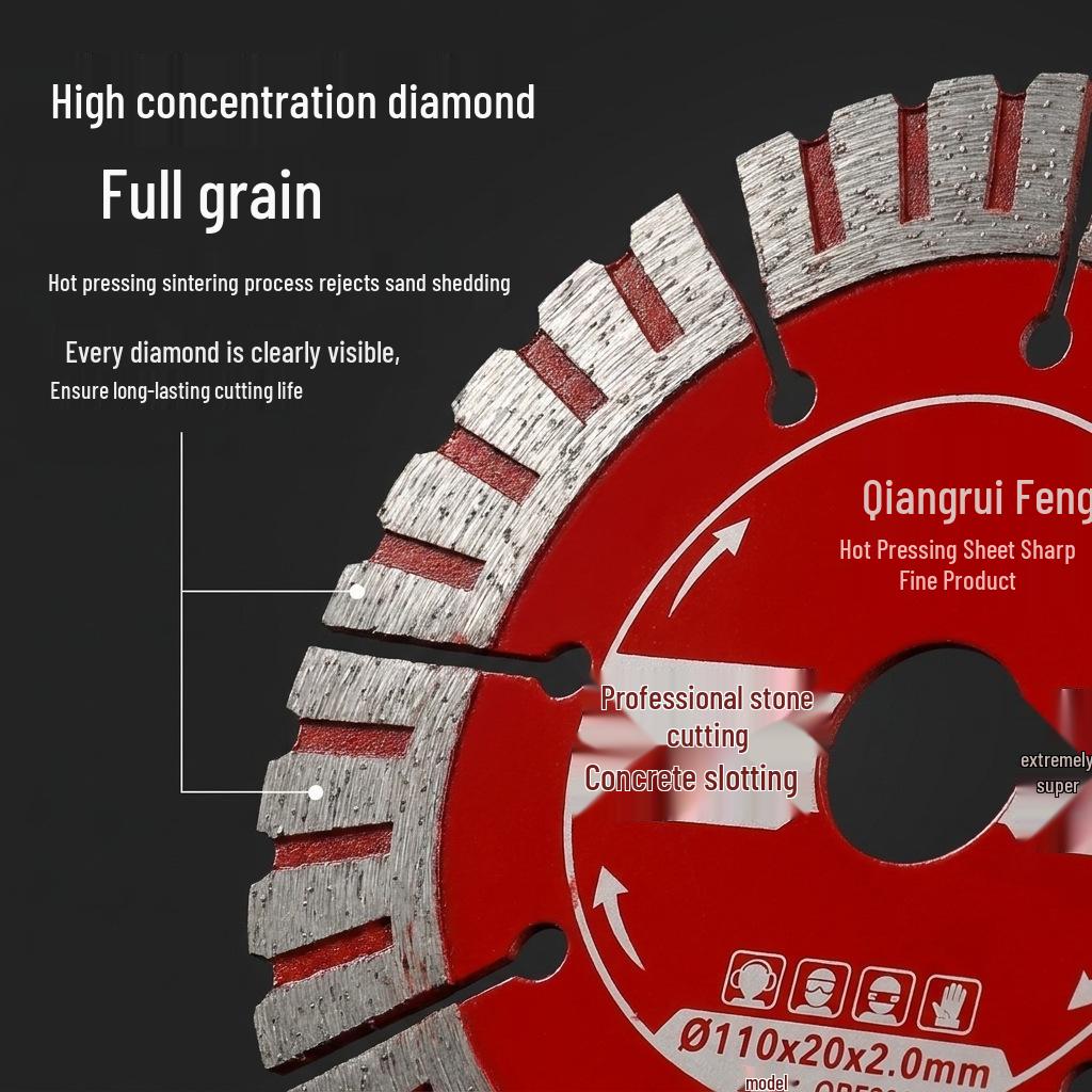 Diamond Grooving Blade for Concrete, Marble, and Rock Slab Cutting