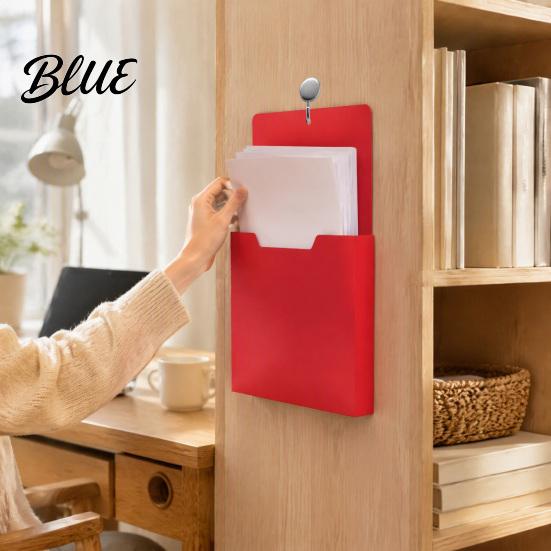 Project Management Folders Wall Mounted File Pocket Organizer 1.18 Inch Deep Compartment A4 Plastic Paper Storage Hanging Document Holder for Office