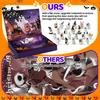 Countdown To Halloween Calendar Advent 2026, 24 Day Box with Figures, Gift Spooky Holiday for Kids, Party Decor & Daily Fun