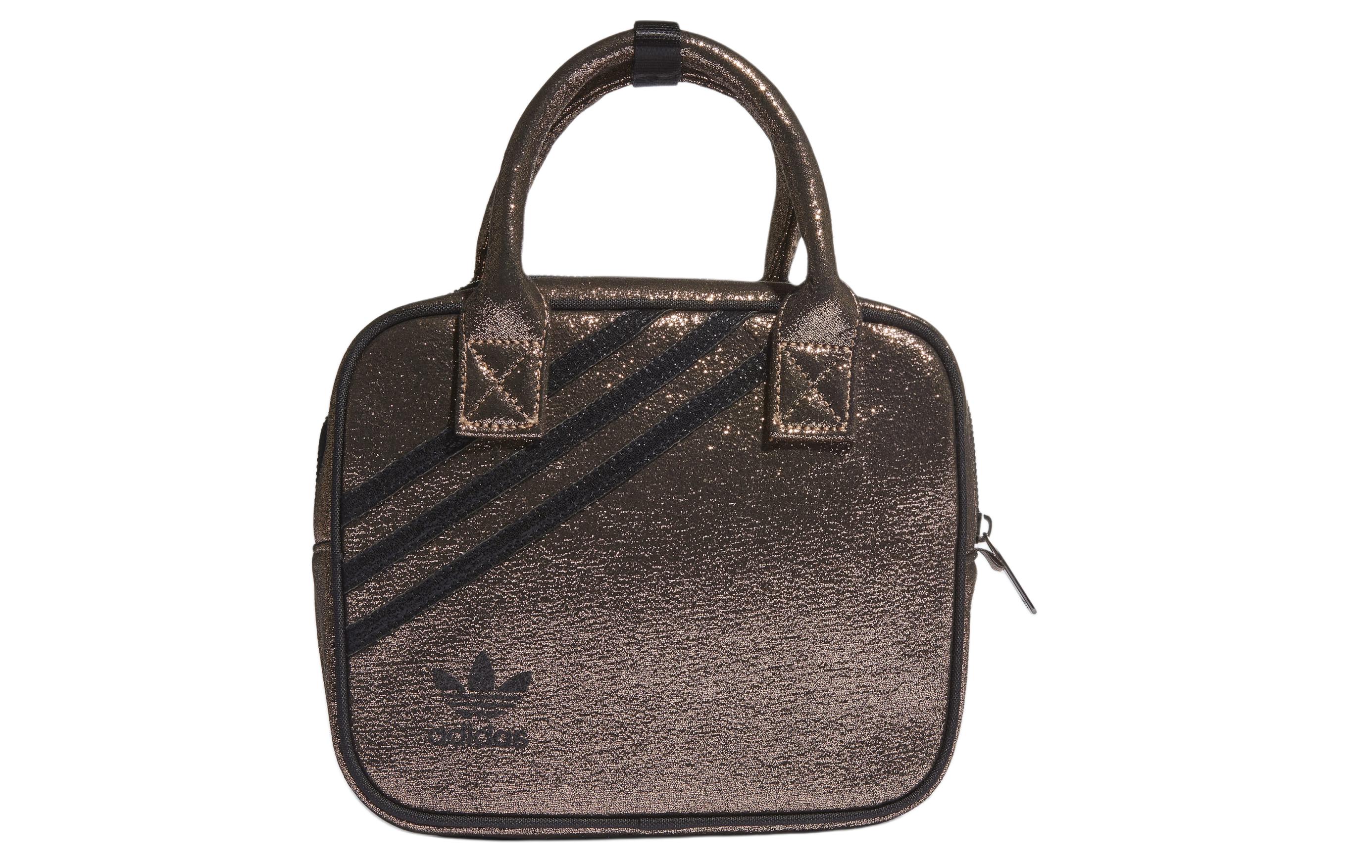 Adidas Originals Trefoil Polyester Shoulder Bag, Handbag Women s Gold GQ2928