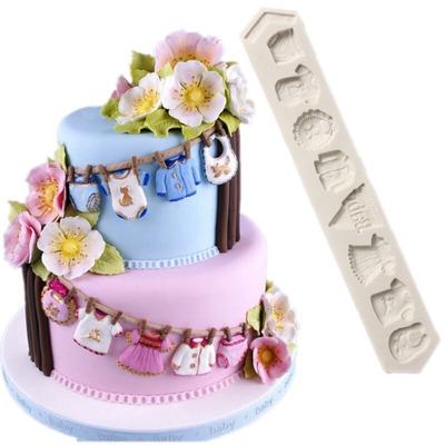 Silikonform Backen Kuchen Formen Baby Kleid geformt Gebäck Süßigkeiten Schokolade Form Kuchen Dekorieren Werkzeuge