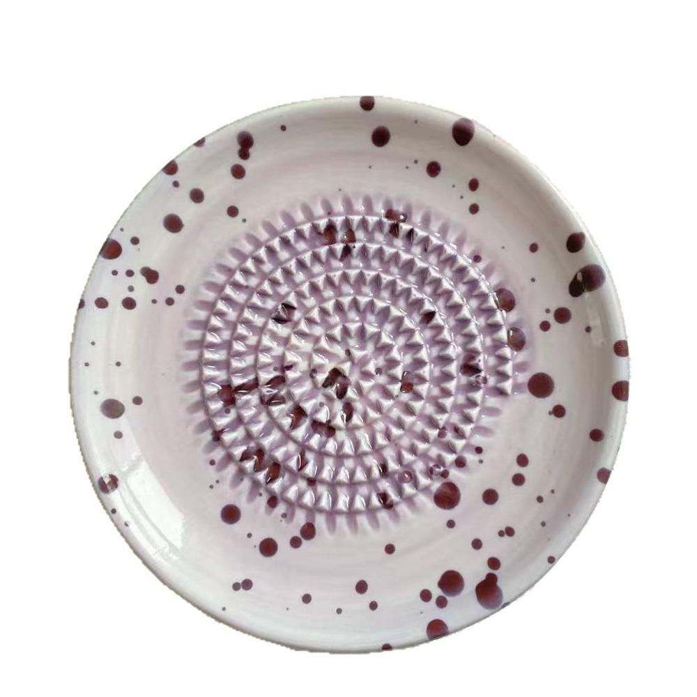 Splashed Ink Ceramic Manual Grinder Round Nut Spice Grinder Dish  Kitchen Use фиолетовый