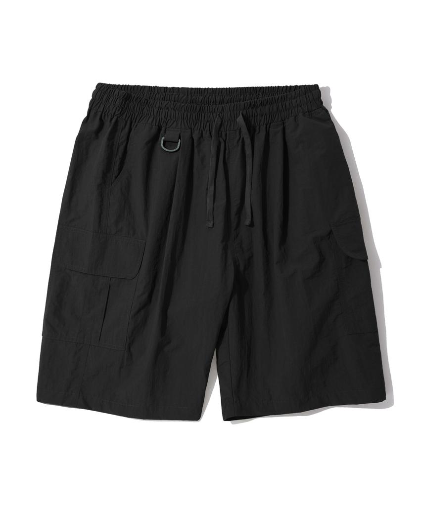 MODERMENT Nylon Bdu Single-Pleat Wide Cargo Shorts [4 Colors]