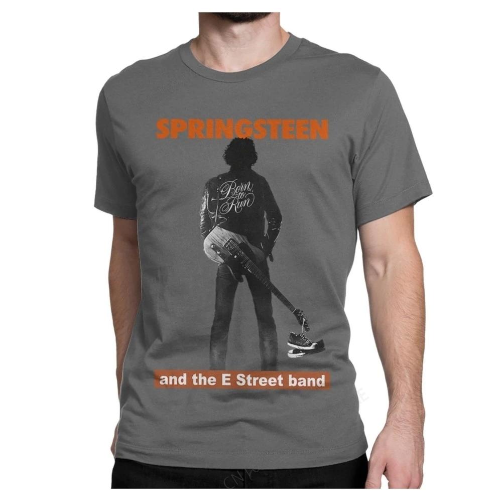 Unisexs Bruces The E Street Band Springsteens T Shirts Cotton Clothing Fashion Short Sleeve Crewneck Tees New Arrival Tshirts