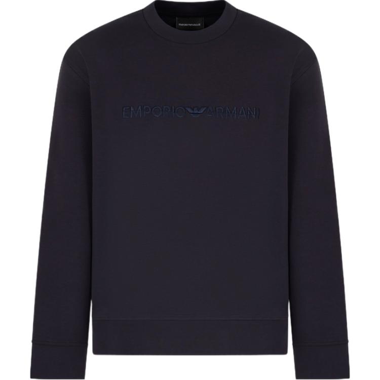 Emporio Armani Asv Double Jersey Sweatshirt With Embossed Embroidered Logo EM001126-AF10013-UB118
