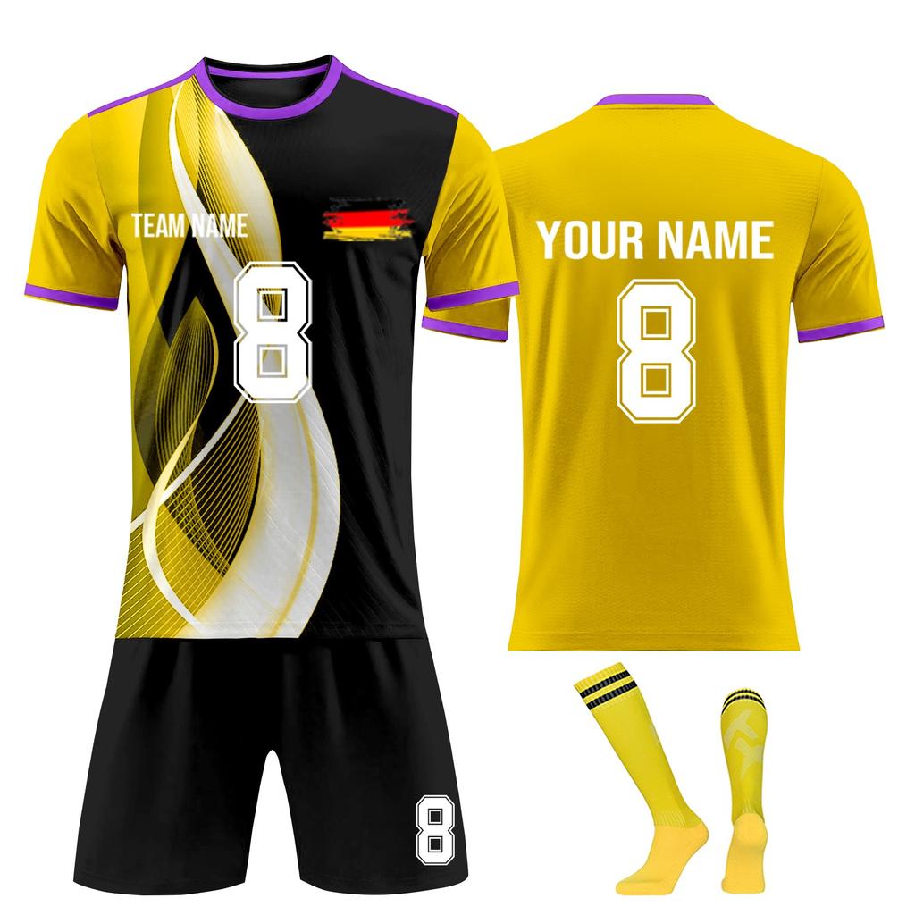 Personalised Shirts Kit Mens Girls With Name Number Custom Football Jerseys For Boys Training Suit